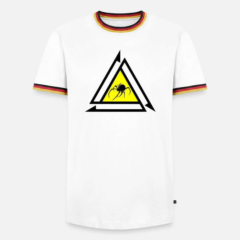 Spinne - Männer Kontrast-T-Shirt - Weiß/Dreifarbig