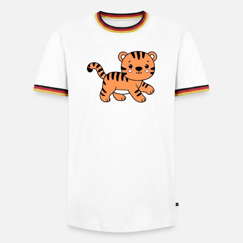 Tiger - Men's Ringer Shirt - white/tricolour