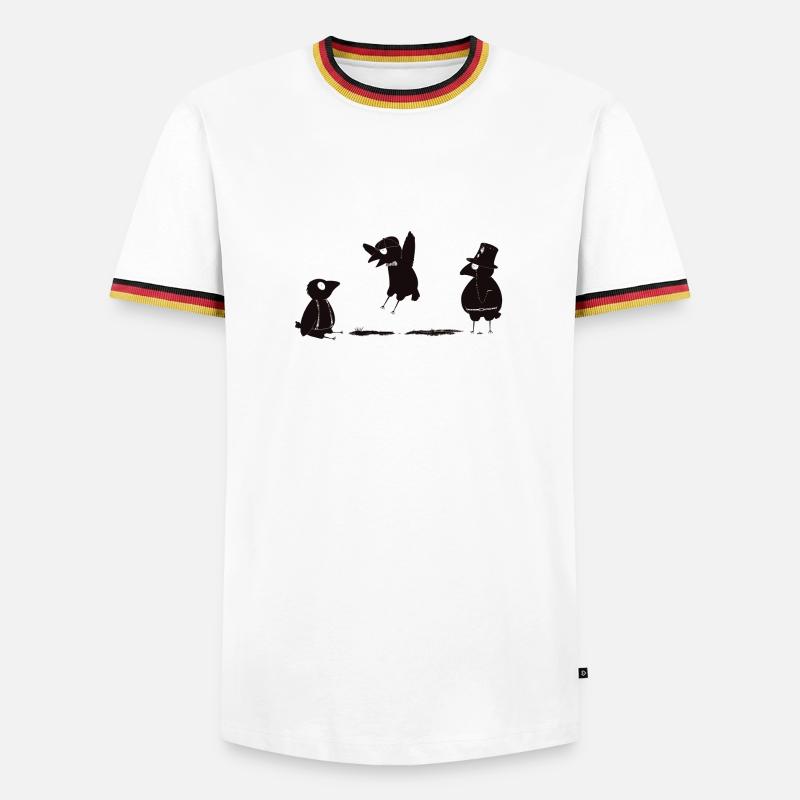 crows before bros - Men's Ringer Shirt - white/tricolour