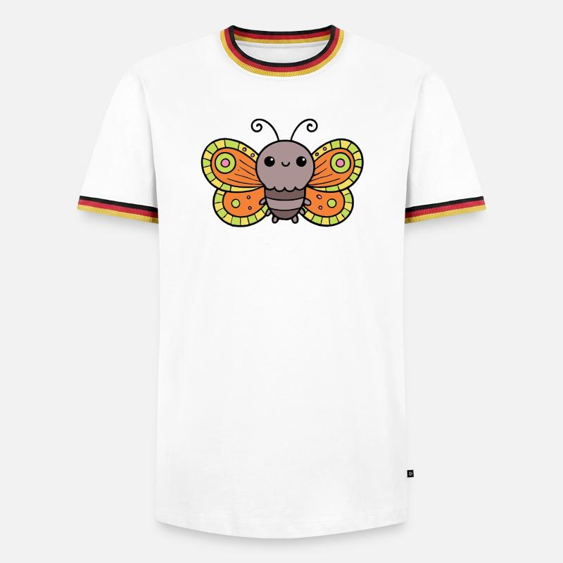 Butterfly - Men's Ringer Shirt - white/tricolour