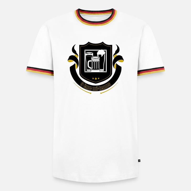 3rd Half - Men's Ringer Shirt - white/tricolour