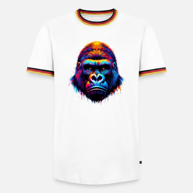 Gorilla - Men's Ringer Shirt - white/tricolour