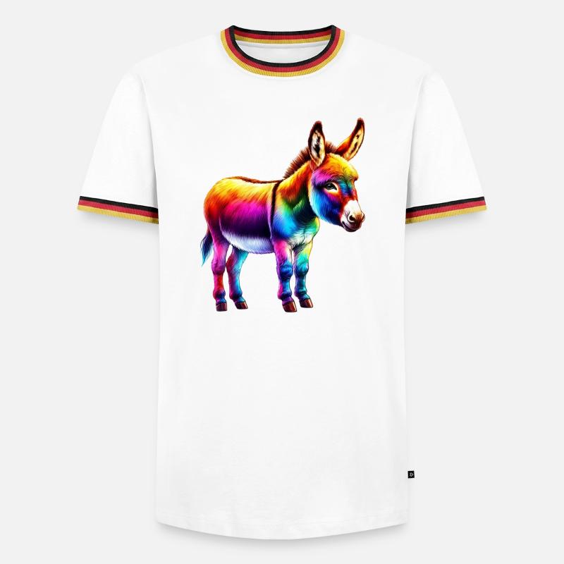 Donkey Mule - Men's Ringer Shirt - white/tricolour