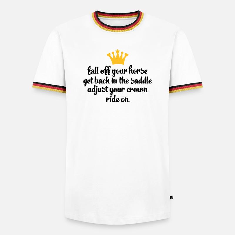 reiten - Männer Kontrast-T-Shirt - Weiß/Dreifarbig
