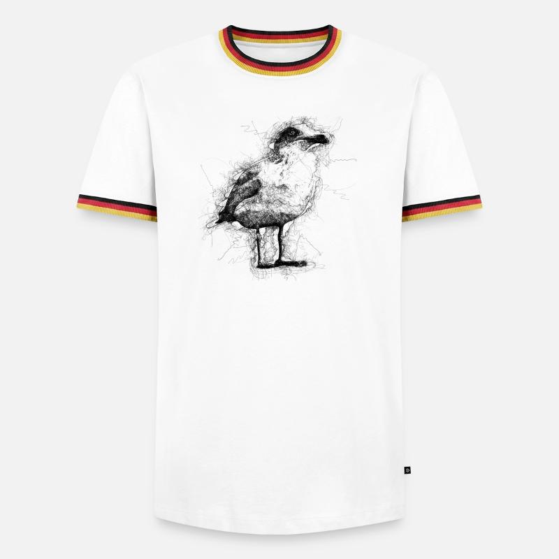 Gull - Men's Ringer Shirt - white/tricolour