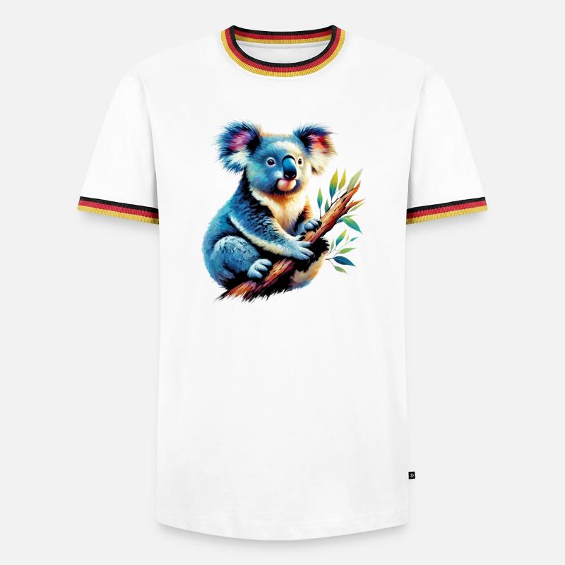 Koala - Men's Ringer Shirt - white/tricolour