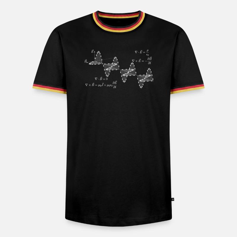Maxwell's equations - Men's Ringer Shirt - black/tricolour