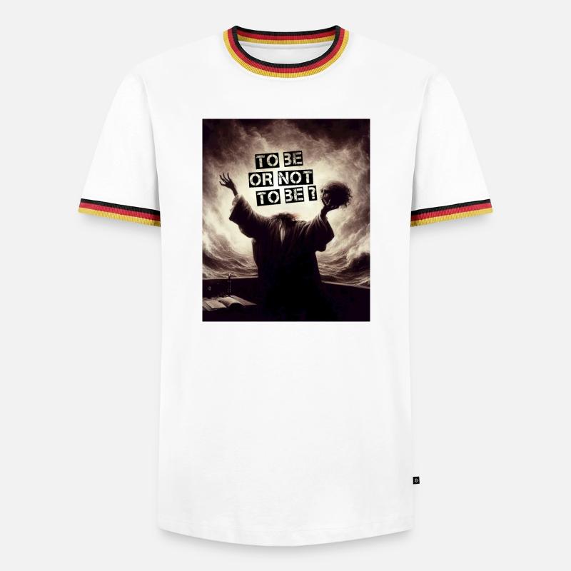 Sein oder nicht sein? - Männer Kontrast-T-Shirt - Weiß/Dreifarbig