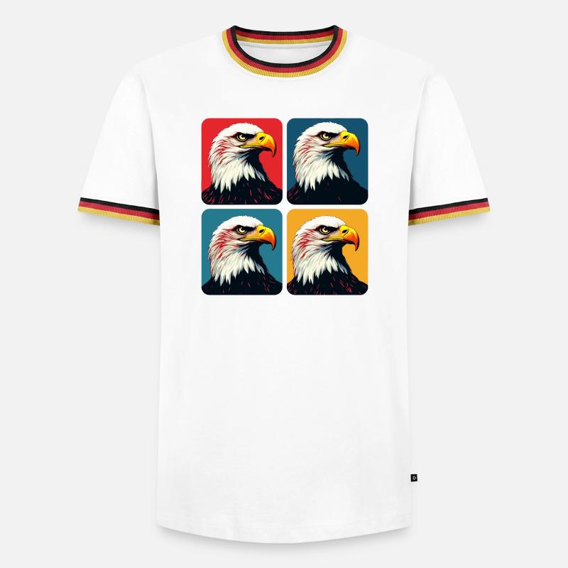 Bald eagle - Men's Ringer Shirt - white/tricolour