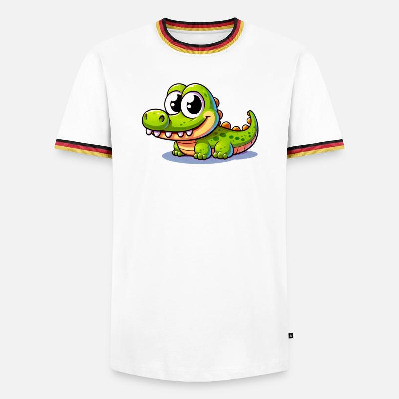 Alligator Crocodile - Men's Ringer Shirt - white/tricolour