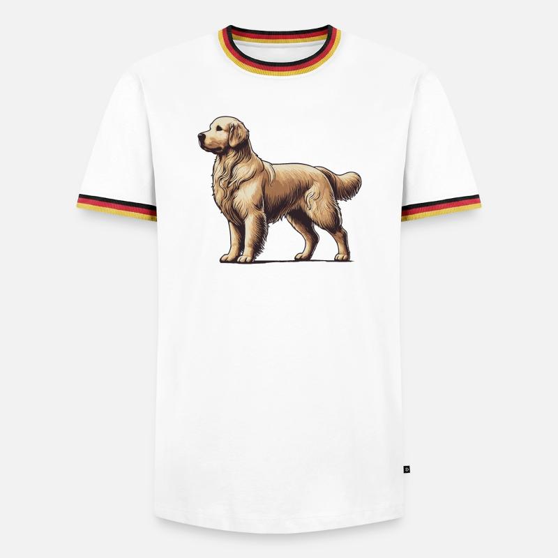 Golden Retriever - Men's Ringer Shirt - white/tricolour