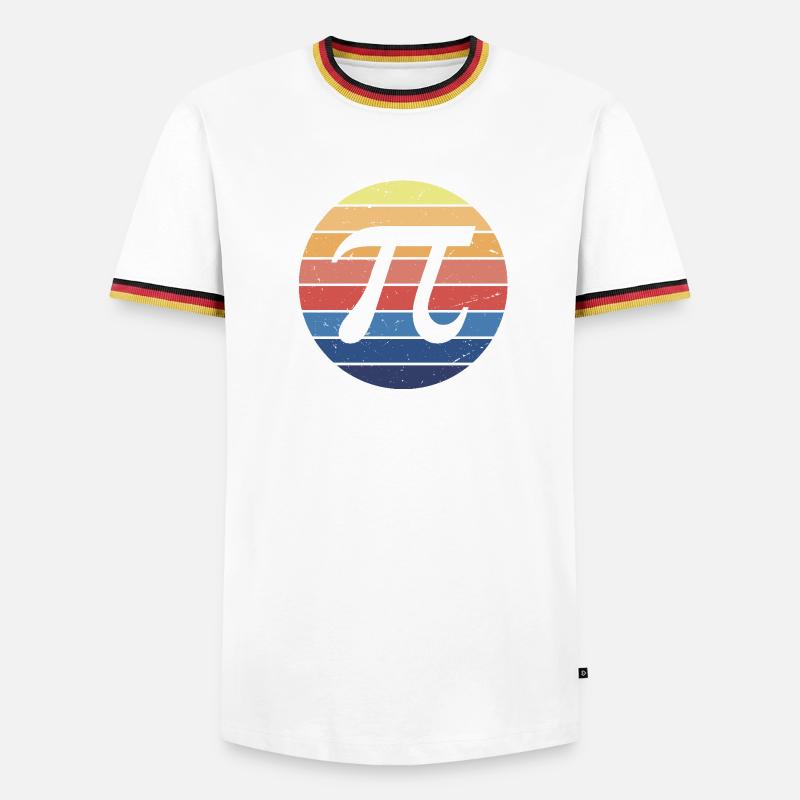 Math Pi Retro - Men's Ringer Shirt - white/tricolour