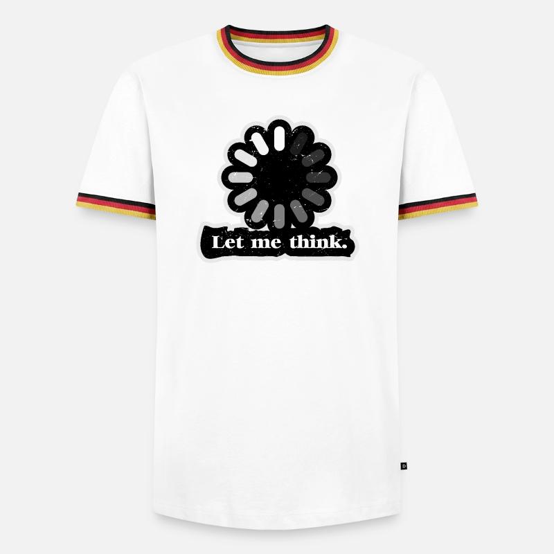 Lass mich an Loader denken - Männer Kontrast-T-Shirt - Weiß/Dreifarbig