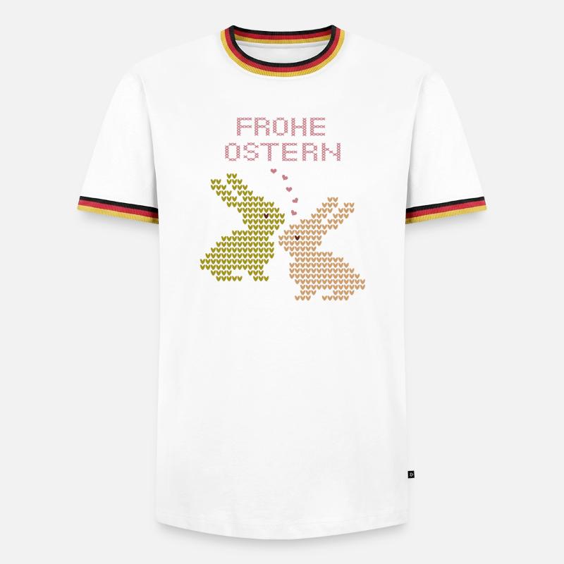 Happy Easter - Men's Ringer Shirt - white/tricolour
