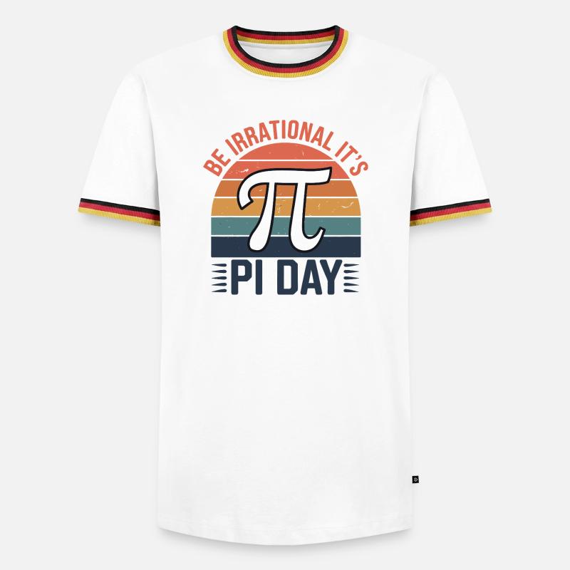 Be Irrational - It's Pi Day! - Men's Ringer Shirt - white/tricolour