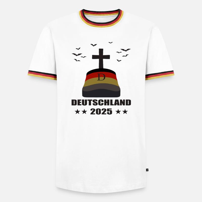 Germany Grave 2025 - Men's Ringer Shirt - white/tricolour