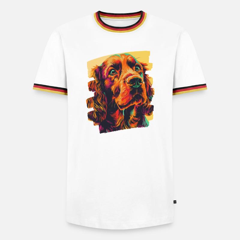 Cocker Spaniel - Men's Ringer Shirt - white/tricolour