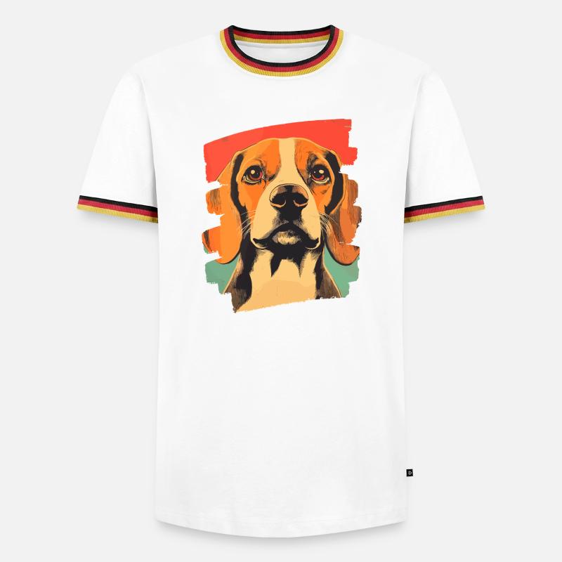 Beagle - Men's Ringer Shirt - white/tricolour