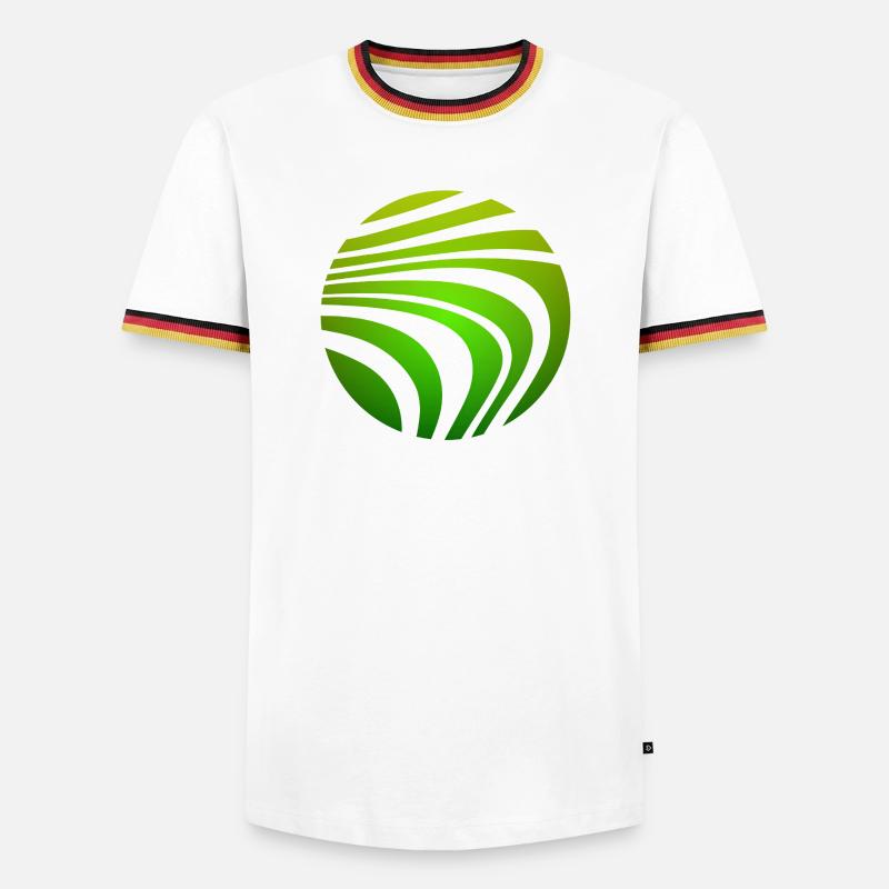 Psychedelic Pattern Green Gradient - Men's Ringer Shirt - white/tricolour