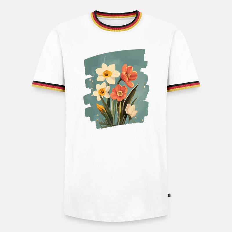 Spring Spring Beginning Flower Flowers - Men's Ringer Shirt - white/tricolour