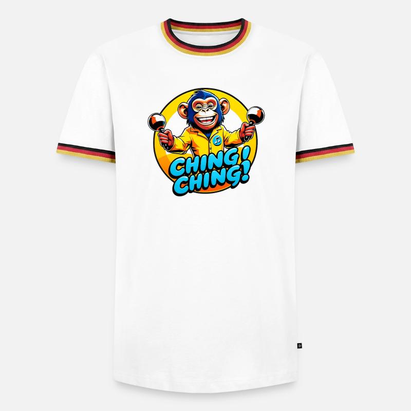 Ching Ching - Men's Ringer Shirt - white/tricolour