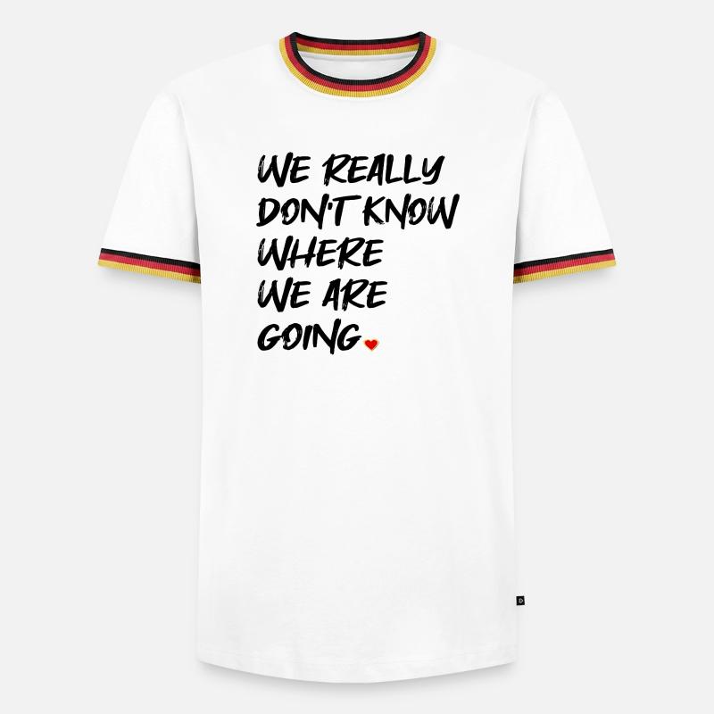 QUOTE MINDFULNESS PATH - Men's Ringer Shirt - white/tricolour
