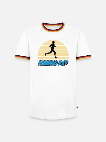 Running dad - T-shirt contrasté Homme - blanc/tricolore