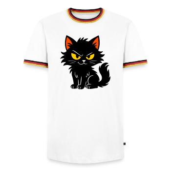 Sweet kitten - Men's Ringer Shirt - white/tricolour - Front - AI Model Female 172 light (172cm) & AI Model Male 185 light (185cm)