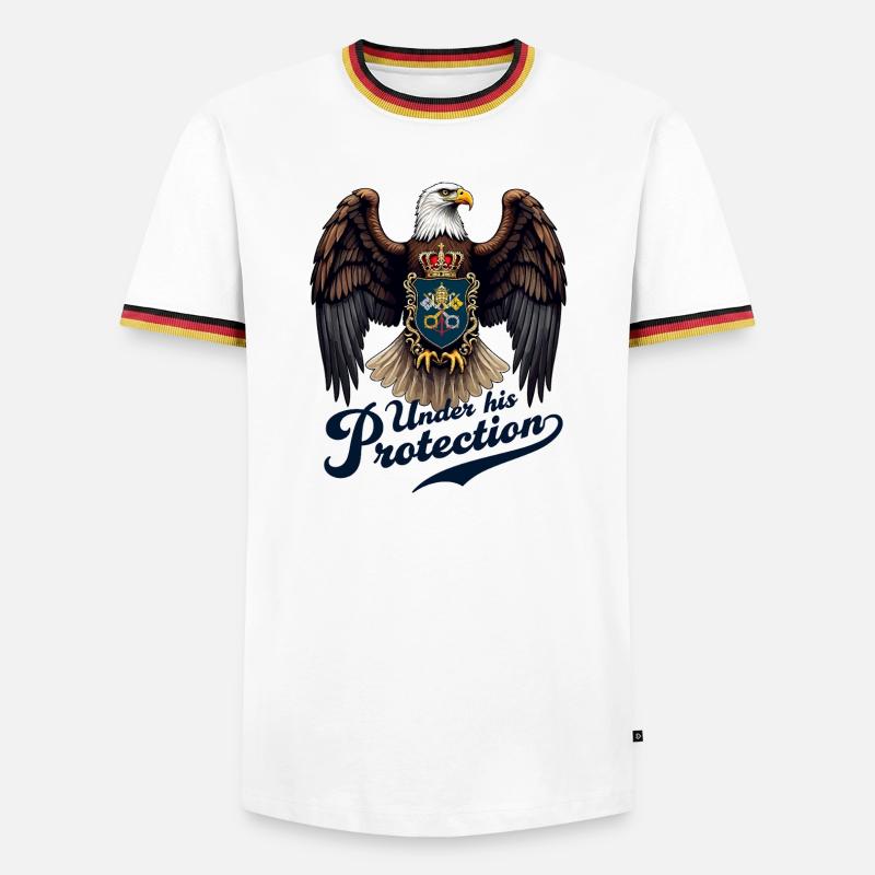 Eagle the Protector - Men's Ringer Shirt - white/tricolour