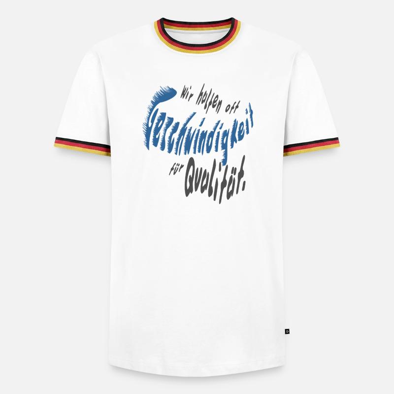 Geschwindigkeit - Männer Kontrast-T-Shirt - Weiß/Dreifarbig