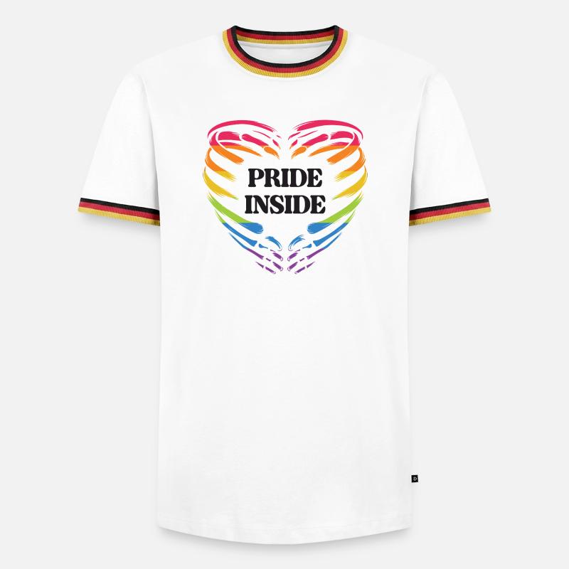 LGBT Pride Month - Pride Inside - Men's Ringer Shirt - white/tricolour