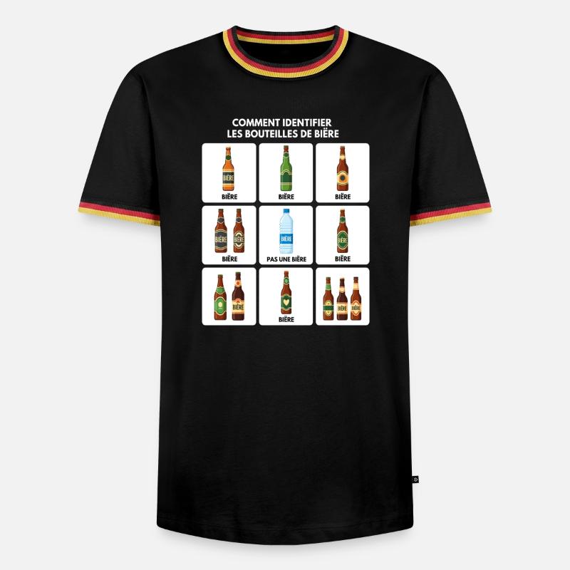 Beer Identification Guide - Men's Ringer Shirt - black/tricolour