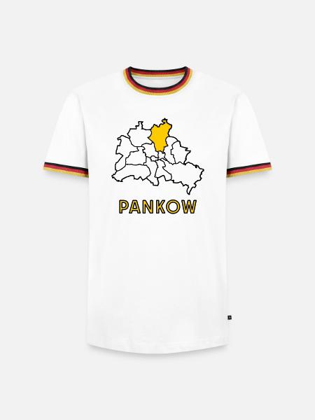 PANKOW, a district of Berlin - Men's Ringer Shirt - white/tricolour