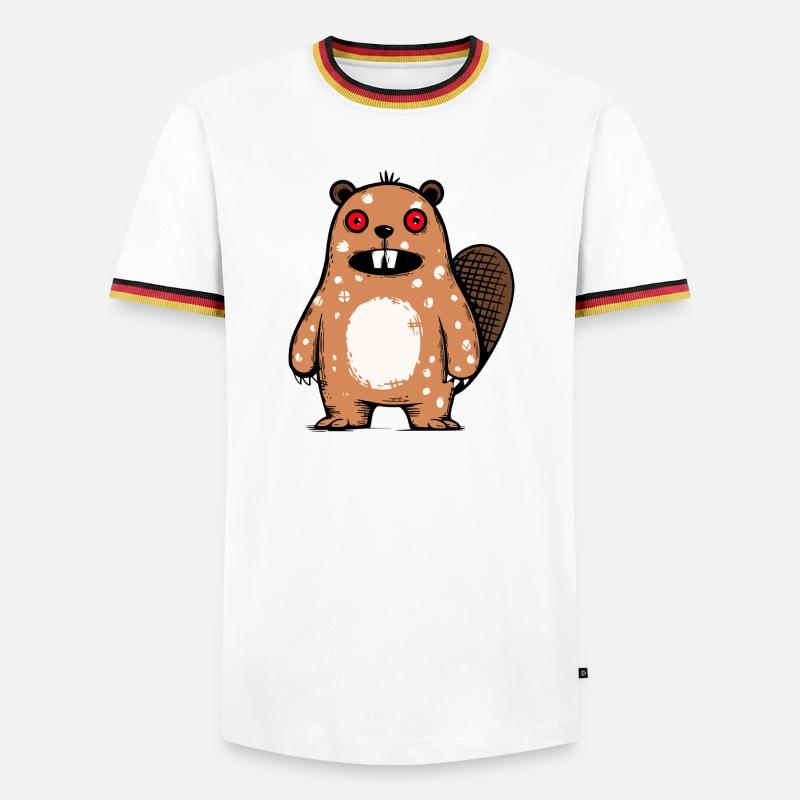 Beaver - Men's Ringer Shirt - white/tricolour