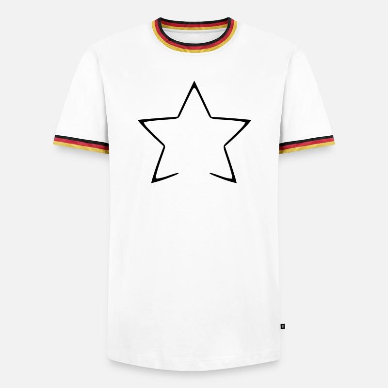 Celestial Starry Night Pattern Shirt - Men's Ringer Shirt - white/tricolour
