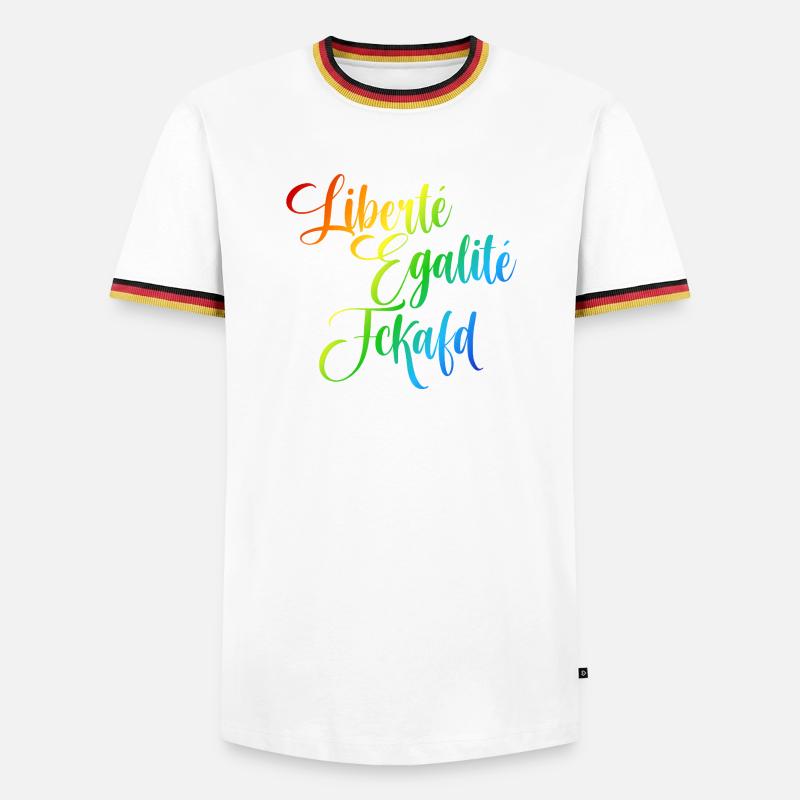 Rainbow Liberté Égalité Fraternité - Men's Ringer Shirt - white/tricolour