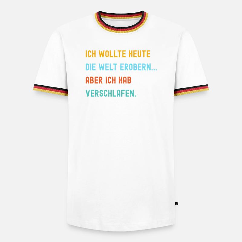 Commitment with a humorous worldview - Men's Ringer Shirt - white/tricolour