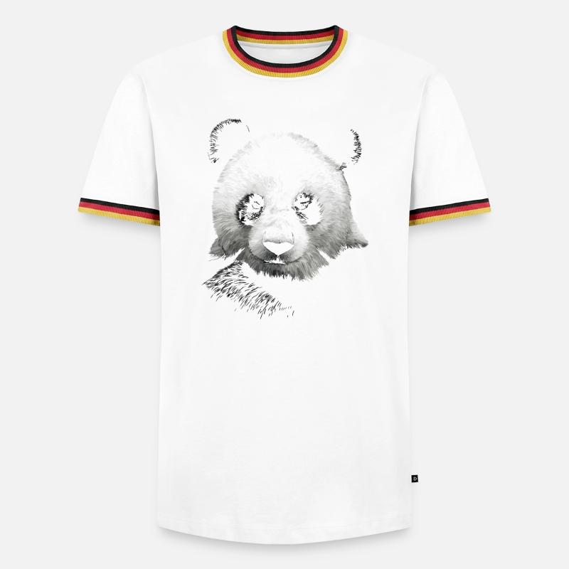 Panda - Men's Ringer Shirt - white/tricolour
