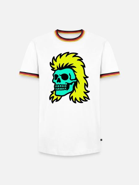 Mullet Skull - Men's Ringer Shirt - white/tricolour