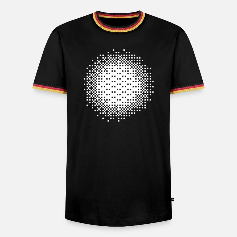 Geometric Dot Pattern design - Men's Ringer Shirt - black/tricolour
