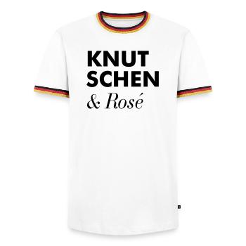 T-shirt d’été Smooching Rosé - T-shirt contrasté Homme - blanc/tricolore - Devant - AI Model Female 172 light (172cm) & AI Model Male 185 light (185cm)