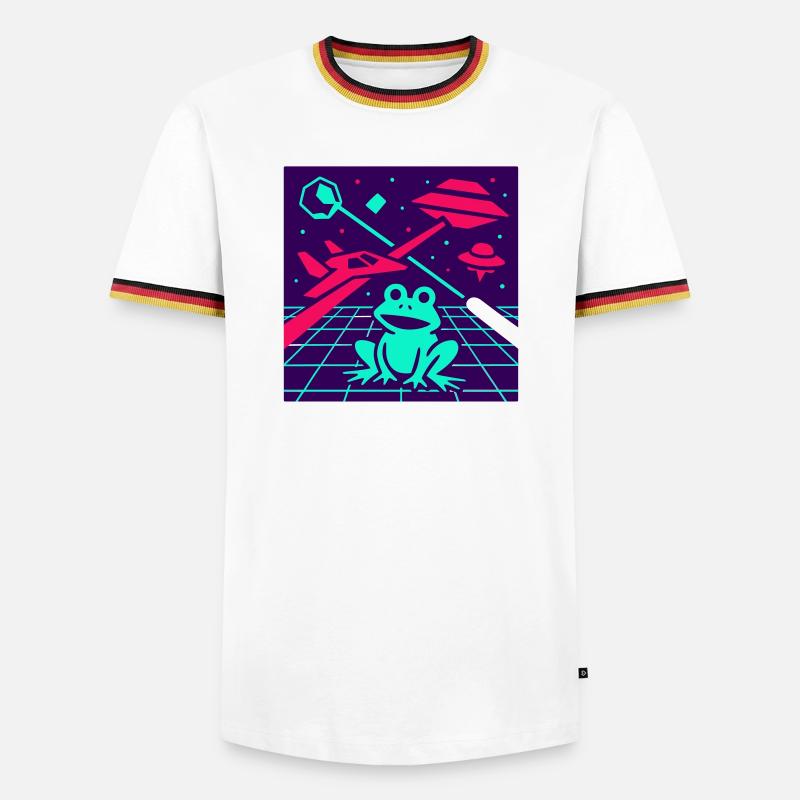 Space Frog - Men's Ringer Shirt - white/tricolour