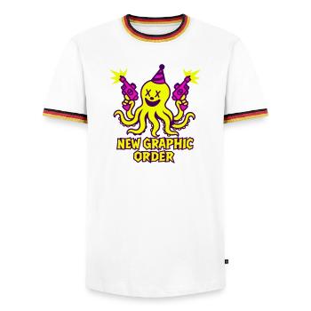 ONG Kraken Neon Pop - T-shirt contrasté Homme - blanc/tricolore - Devant - AI Model Female 172 light (172cm) & AI Model Male 185 light (185cm)