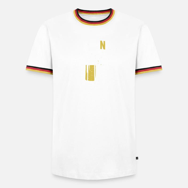 Elektrinker Bier & Blitz Geschenk Elektriker - Männer Kontrast-T-Shirt - Weiß/Dreifarbig