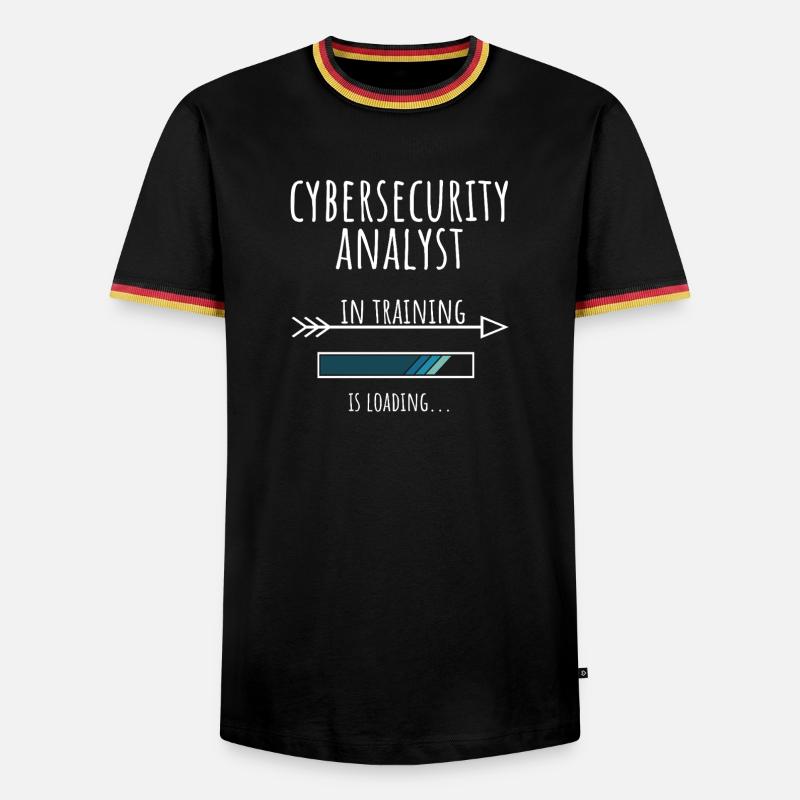 Cybersecurity Analyst Gift Profession Education - Men's Ringer Shirt - black/tricolour