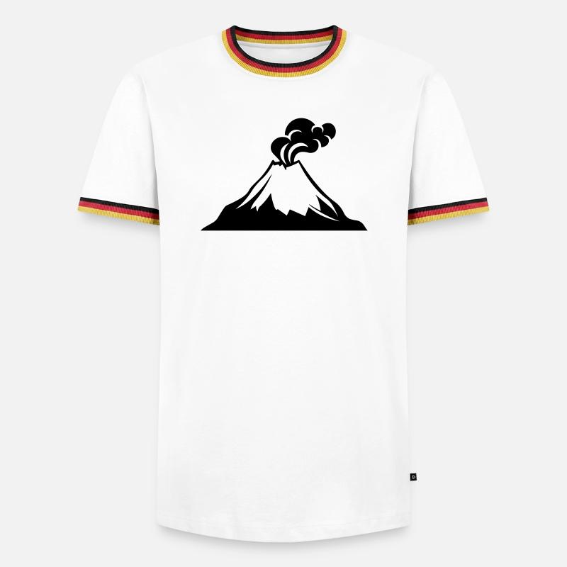 Vulkan - Männer Kontrast-T-Shirt - Weiß/Dreifarbig