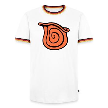 Snail Shell Snail Insect House Spiral Cool - Men's Ringer Shirt - white/tricolour - Front - AI Model Female 172 light (172cm) & AI Model Male 185 light (185cm)