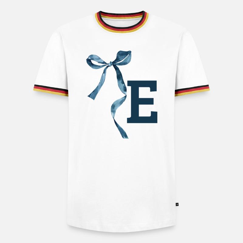 Monogramm und Geschenkidee - Männer Kontrast-T-Shirt - Weiß/Dreifarbig