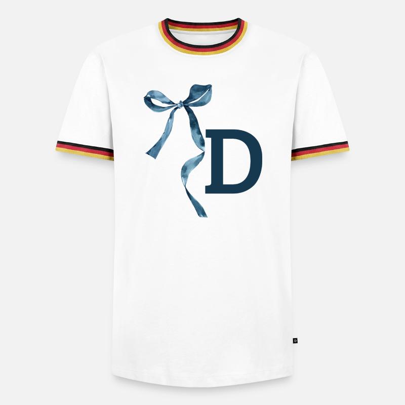 Monogram Gift Idea - Men's Ringer Shirt - white/tricolour