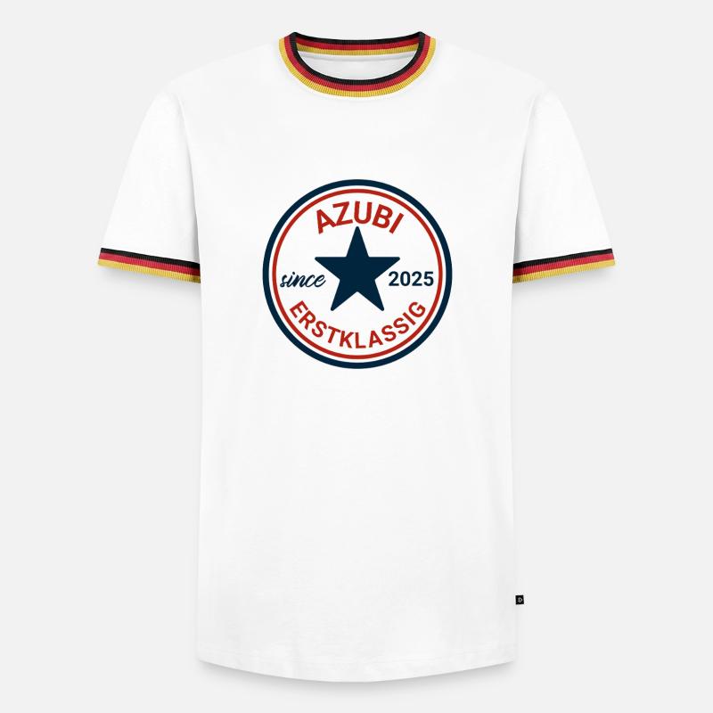 Trainee 2025 First Class Badge - Men's Ringer Shirt - white/tricolour